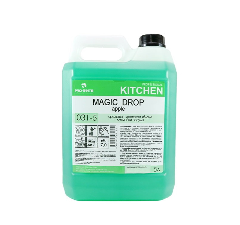 Средство для мытья посуды  5л Pro-Brite MAGIC DROP Apple (031-5)